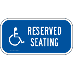 Reserved Seating Sign for Accessible PKE-18716
