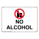 No Alcohol Sign With Symbol NHE-25735