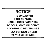 Notice It Is Unlawful For Anyone (Including Parents) Sign NHE-26745
