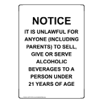 Portrait Notice It Is Unlawful For Anyone (Including Sign NHEP-26745