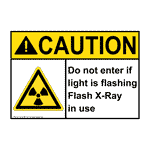 ANSI CAUTION Do not enter if light Sign with Symbol ACE-28560