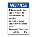 Portrait ANSI NOTICE Children under the age of 7 must Sign ANEP-33846