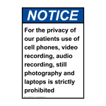 Portrait ANSI NOTICE For the privacy of our patients Sign ANEP-35221