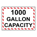1000 Gallon Capacity Sign NHE-26901