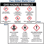 GHS Hazard Symbols Wallet Card GHS-19602