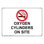 Oxygen Cylinders On Site Sign NHE-28264