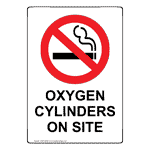 Portrait Oxygen Cylinders On Site Sign NHEP-28264