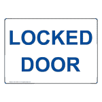 Locked Door Sign NHE-29406
