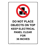 Portrait Do Not Place Objects On Sign With Symbol NHEP-28616