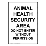 Portrait Animal Health Security Area Do Not Sign NHEP-18311