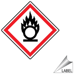 GHS Flame Over Circle Symbol Label GHS-LABEL_SYM_1106