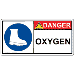 ISO Oxygen PPE - Foot Sign IDE-50222