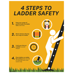 4 Steps To Ladder Safety Poster CS651874