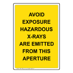 Portrait Avoid Exposure Hazardous X-Rays Sign NHEP-37982_YLW