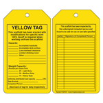 Yellow Tag This Scaffold Erected With Modifications Inspection / Status Tag CS387321