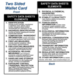 Safety Data Sheets Elements Wallet Card GHS-19604
