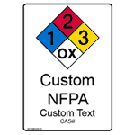 Custom NFPA Sign with Chemical Information - NFPA-CUSTOM10