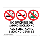 No Smoking Or Vaping Including All Sign With Symbol NHE-39029