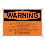 OSHA WARNING Tip-Over Hazard Do Not Attempt To Remove Sign OWE-19434