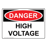 OSHA DANGER High Voltage Sign ODE-3686