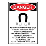 Portrait OSHA DANGER Authorized Personnel Sign With Symbol ODEP-8471-R