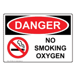 OSHA DANGER No Smoking Oxygen Sign With Symbol ODE-4865