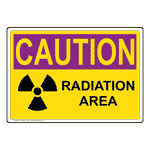OSHA RADIATION CAUTION Radiation Area Sign With Symbol ORE-5445