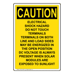 Portrait OSHA CAUTION Warning Electrical Shock Hazard Sign OCEP-32726
