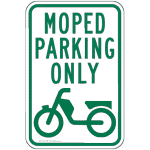 Moped Parking Only Sign for Parking Control PKE-13889