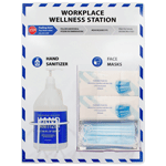 PPE / Sanitizer Station: Workplace Wellness Station CS128807