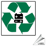 Batteries Recycle Symbol Label for Recycling / Trash / Conserve LABEL_SYM_351