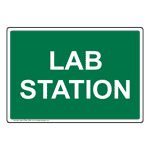 Lab Station Sign NHE-37958_GRN