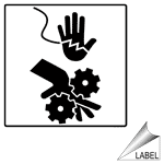 Shock Hazard Entanglement Hazard Finger Symbol Label LABEL-SYM-18-22-R