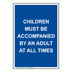 Portrait Children Must Be Accompanied By Sign NHEP-34658_BLU