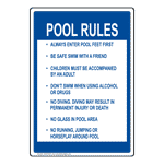 Always Enter Pool Feet First Sign NHE-9432