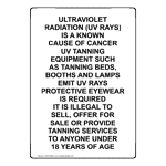Portrait ULTRAVIOLET RADIATION (UV RAYS) Sign NHEP-50683