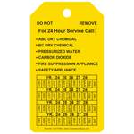 Yellow Fire Equipment Inspection Tag CS157642