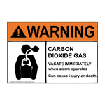 ANSI Carbon Dioxide Gas Sign with Symbol