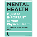 Mental Health It's Okay To Reach Out Poster, 22x17 in. Paper