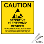 Sensitive Electronic Devices Label for ESD / Static
