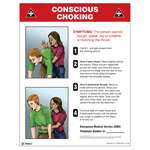 Conscious Choking Symptoms Poster, 22x17 in. Paper