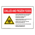 Chilled And Frozen Foods Deliveries Sign