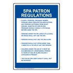 Illinois Spa Patron Regulations Sign