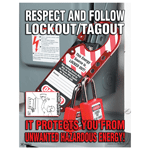 Respect And Follow Lockout/Tagout Poster, 22x17 in. Paper