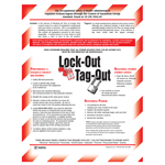 Lockout Tagout Procedures Poster, 22x17 in. Paper