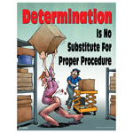 Determination Is No Substitute Poster, 22x17 in. Paper