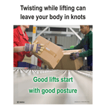 Good Lifts Start With Good Posture Poster, 22x17 in. Paper