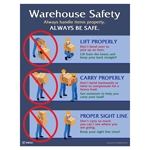 Warehouse Safety Poster, 22x17 in. Paper