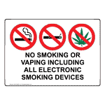 No Smoking Or Vaping Including All Sign With Symbol