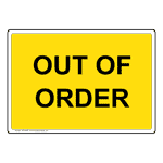 Out Of Order Sign for Restrooms